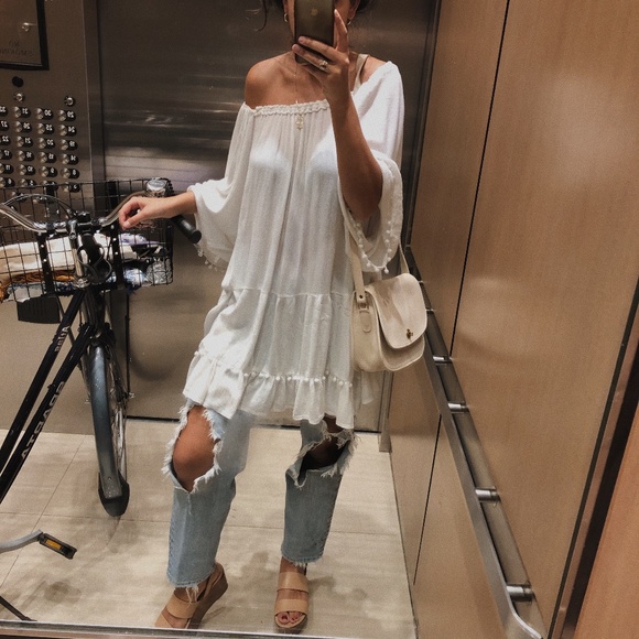 Be Boho flowy boho tiered tunic dress L - Picture 2 of 9